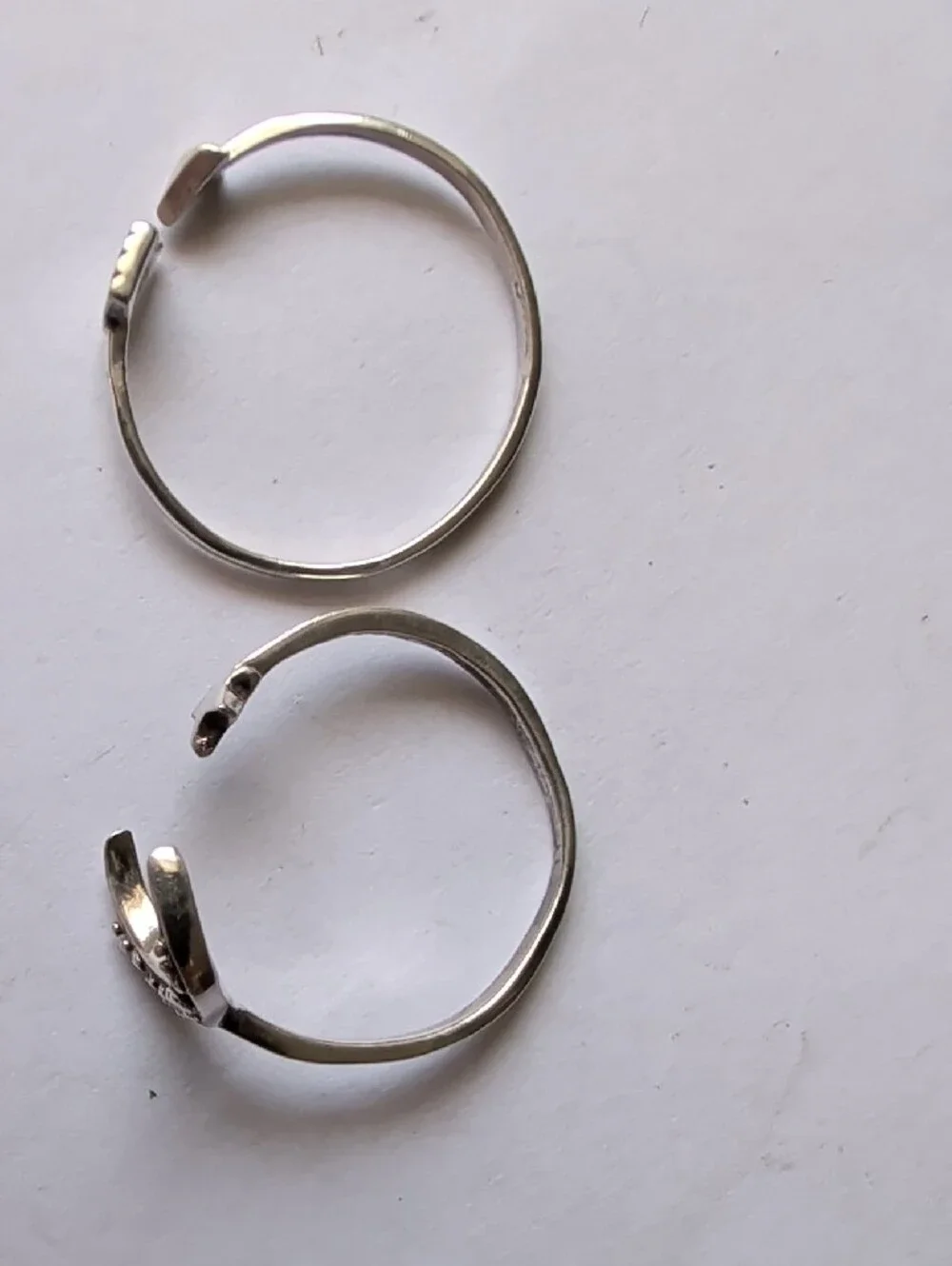 Sterling Silver Moon & Arrow Open Rings - Silver